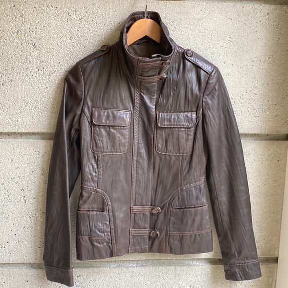 Danier Leather Coffee Brown Jacket - Picture 4 of 8